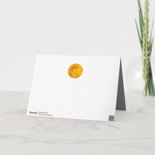 Yellow Rose Photo Pattern | Grijs Feestdagen Kaart (Achterkant)