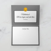 Yellow Rose Photo Pattern | Grijs Feestdagen Kaart (Binnen)