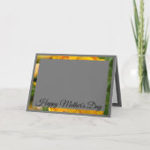 Yellow Rose Photo Pattern | Grijs Feestdagen Kaart (Voorkant)