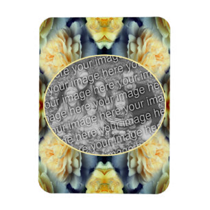 Yellow Rose Raindrops Lijst Voeg je eigen foto toe Magneet