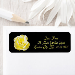 Yellow Rose Return-adreslabel Etiket