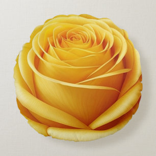 Yellow Rose Round Pillow Rond Kussen