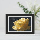 Yellow Rose RSVP Uitnodiging (Staand voorkant)