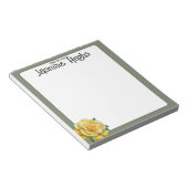 Yellow Rose Sage gepersonaliseerd bureau Notitieblok (Schuin)