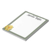 Yellow Rose Sage gepersonaliseerd bureau Notitieblok (Gedraaid)