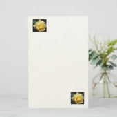 Yellow Rose Stationery Briefpapier (Staand voorkant)