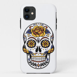 Yellow Rose Sugar Skull iPhone 11 Hoesje