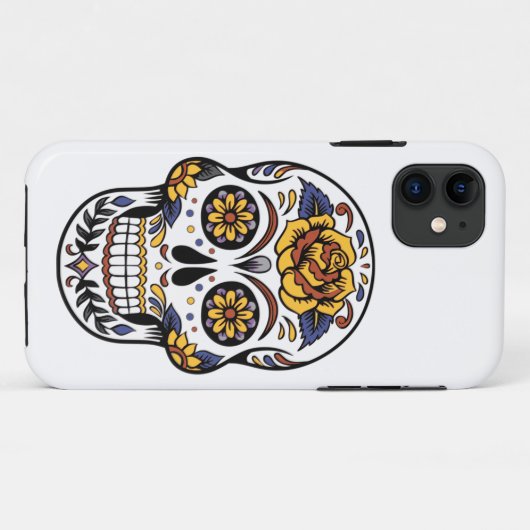 Yellow Rose Sugar Skull Case-Mate iPhone Case (Achterkant (horizontaal))