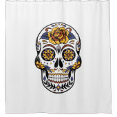 Yellow Rose Sugar Skull Douchegordijn (Voorkant)