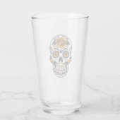 Yellow Rose Sugar Skull Glas (Achterkant)