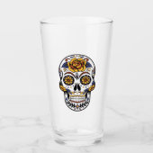 Yellow Rose Sugar Skull Glas (Voorkant)