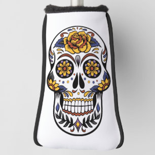 Yellow Rose Sugar Skull Golfheadcover