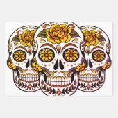 Yellow Rose Sugar Skull Inpakpapier Vel (Voorkant)