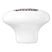 Yellow Rose Sugar Skull Keramische Knop (Zijkant)