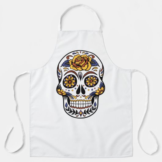 Yellow Rose Sugar Skull Schort (Voorkant)