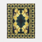 Yellow Rose Trio Abstract Patroon Fleece Deken (Voorkant)