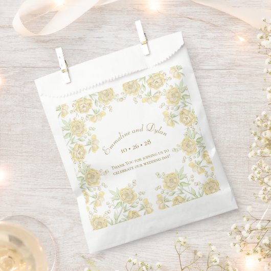 Yellow Rose Wedding Bedankzakje (Geknipt)