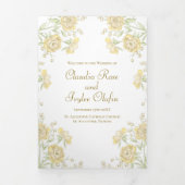 Yellow Rose Wedding Drieluik Programma (Cover)