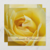 Yellow Rose ・ Wedding Invitation Kaart (Voorkant / Achterkant)