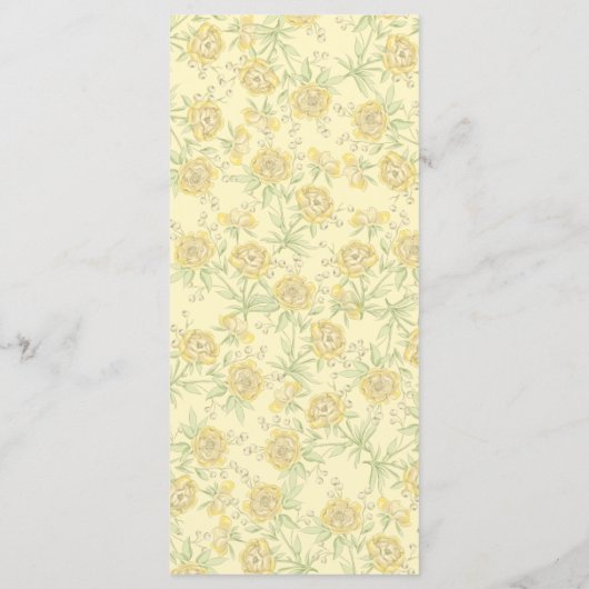 Yellow Rose Wedding Menus (Dos)