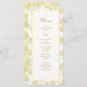Yellow Rose Wedding Menus (Devant / Derrière)
