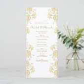 Yellow Rose Wedding Programs Menu (Staand voorkant)