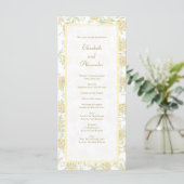 Yellow Rose Wedding Programs Menu (Staand voorkant)