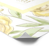 Yellow Rose Wedding Seating Chart Poster (Hoek)