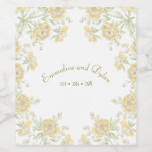 Yellow Rose Wedding Wijn Etiket (Enkel label)