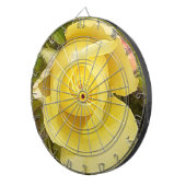 Yellow Rosebud Dartbord (Voorkant Rechts)