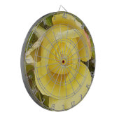 Yellow Rosebud Dartbord (Voorkant Links)