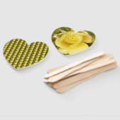 Yellow Rosebud Handwaaier (Niet-gemonteerd)