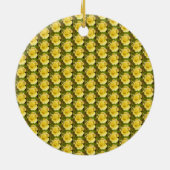 Yellow Rosebud Keramisch Ornament (Achterkant)
