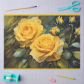 Yellow Roses Decoupage Tissue Paper Tissuepapier (Craft)