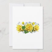 Yellow Roses Floral Memorial Kaart (Achterkant)