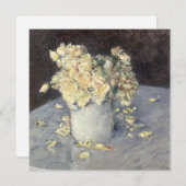 Yellow Roses in a Vase van Caillebott Impressionis Feestdagenkaart (Voorkant / Achterkant)