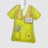 Yellow Roses Nurse medische scrubs ornament (voorkant)