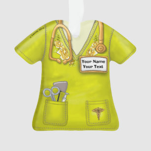 Yellow Roses Nurse medische scrubs ornament