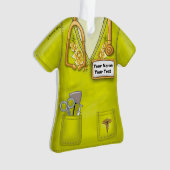 Yellow Roses Nurse medische scrubs ornament (voorkant)