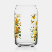 Yellow Roses Pattern Blikvorm Glas (Links)
