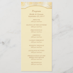 Yellow Roses Personalized Wedding Programme Programma