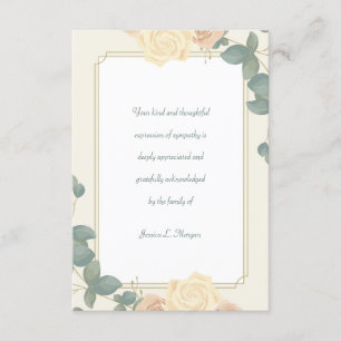 Yellow Roses Sympathie Hartelijk dank Kaart