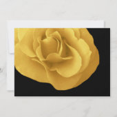 Yellow Roses Wedding Invitation Metallic Kaart (Achterkant)