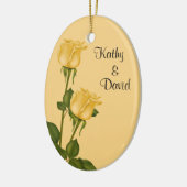 Yellow Roses Wedding Keramisch Ornament (Links)