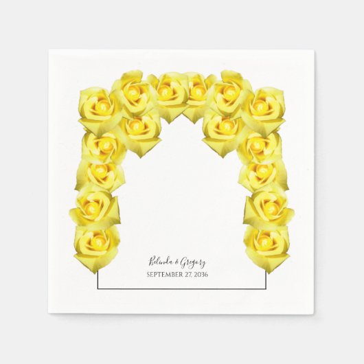 Yellow Roses Wedding Servet (Voorkant)