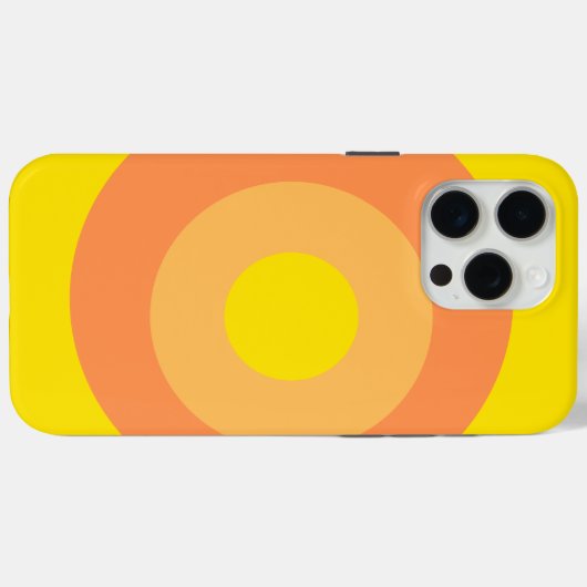Yellow Round Apple iPhone 15 Pro Max Coque (Verso (horizontal))