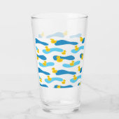 Yellow Rubber Duck Pattern Glas (Achterkant)