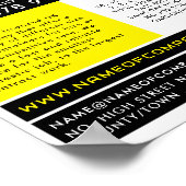 Yellow Rubbish Skip, Skip/Dumpster Company Poster (Hoek)