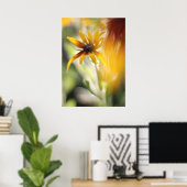 Yellow Rudbeckia Flower Poster (Thuiskantoor)