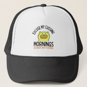 Yellow Sarcastic Funny Cat Zazzle Trucker Pet